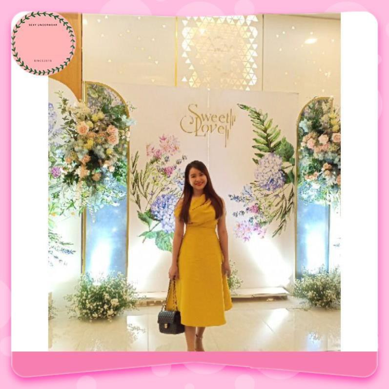 Đầm Nữ, Đầm dự tiệc lệch vai xòe sang trọng quý phái thời thượng V | BigBuy360 - bigbuy360.vn