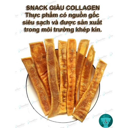 Thanh Gặm Giảm Stress Cho Thú Cưng JFamille, Da Bò Nướng Giòn, Bổ Sung Collagen Hiệu Quả. Ngăn Ngừa Hôi Miệng