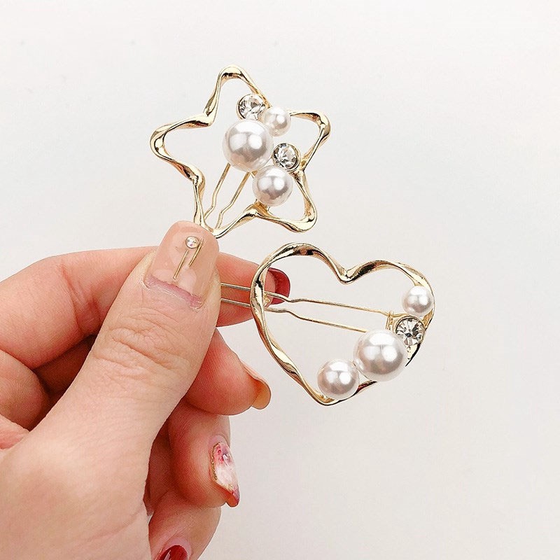 Kẹp tóc đính ngọc trai nhiều kiểu dáng tùy chọn phong cách thời trang