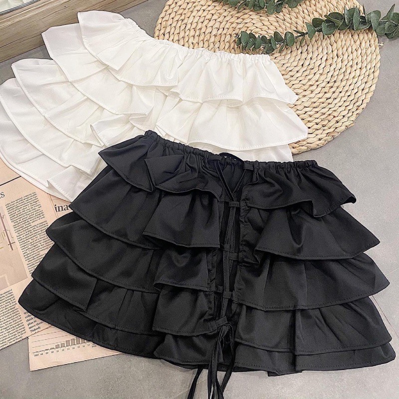Áo Kiểu ARIANA TOP thiết kế xếp tầng sexy sau lưng đan rút dây sang chảnh Chất vải siêu dày dặn