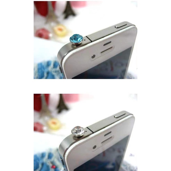 Nút Cắm Lỗ Cắm Chống Bụi 3.5mm Đính Kim Cương Cho Điện Thoại Di Động