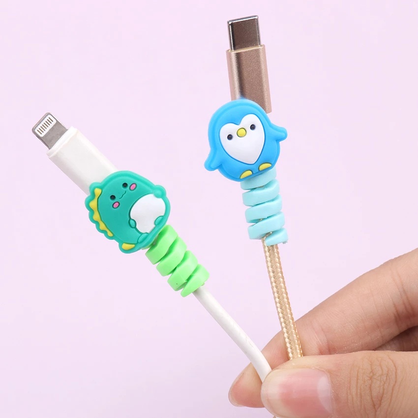 Phụ Kiện Bảo Vệ Dây Cáp Sạc USB Type-c Hình Hoạt Hình Dễ Thương
