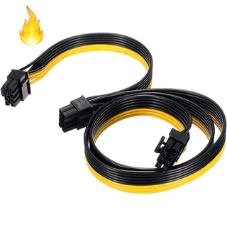 Dây cáp nguồn chuyển đổi ATX CPU 8 Pin Male sang Dual PCIe 8(6+2) Pin Male cho Corsair Only 60cm+20cm