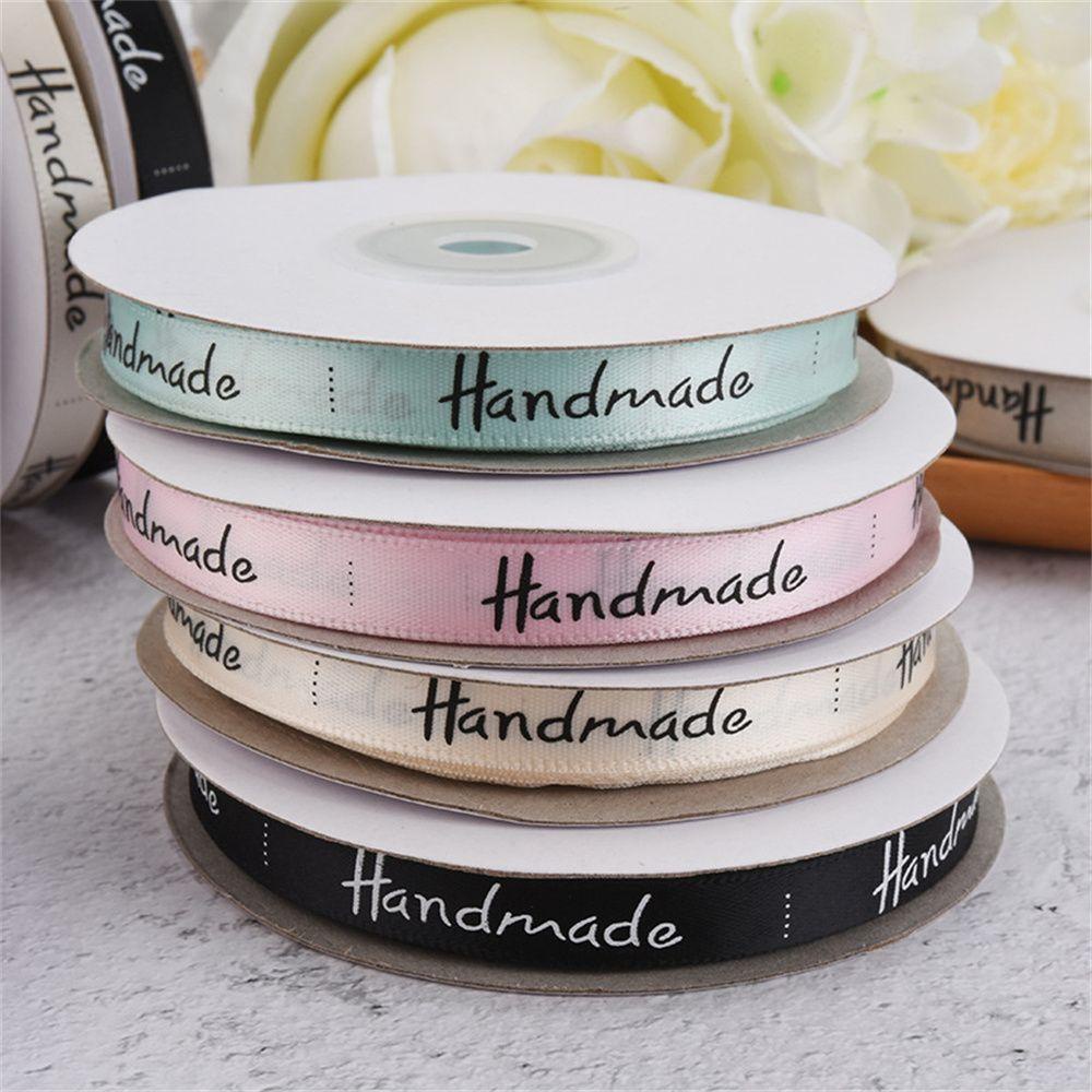 Cuộn Dây Ruy Băng Lụa Satin In Hoa Trang Trí Gói Quà