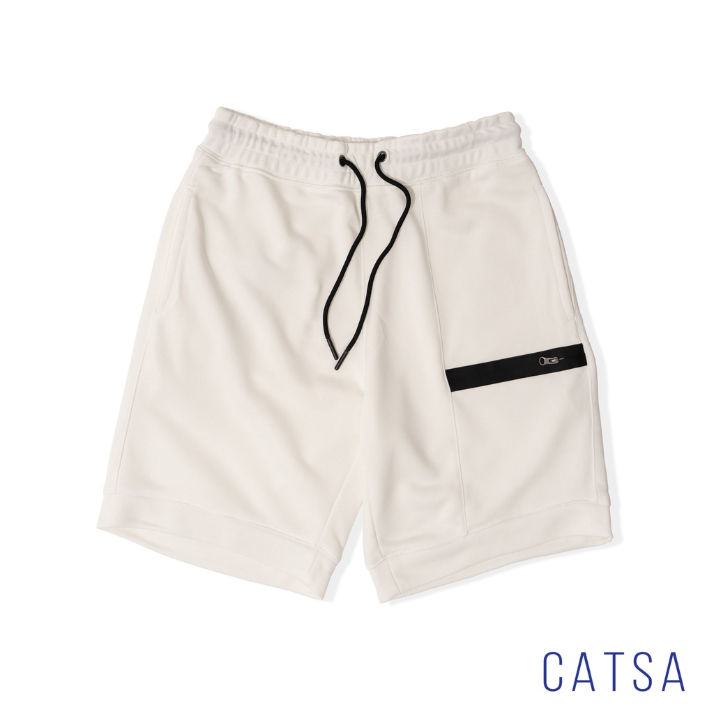 Quần lửng thun CATSA đen, be, trắng chất liệu thun da cá mặc thoải mái, năng động thấm hút mồ hôi QSJ054 - 053 - 055