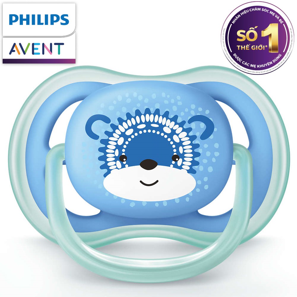 Núm Ty Ngậm Philips Avent Thông Khí hình Gấu cho trẻ từ 6-18 tháng tuổi - Vỉ Đơn SCF542/12