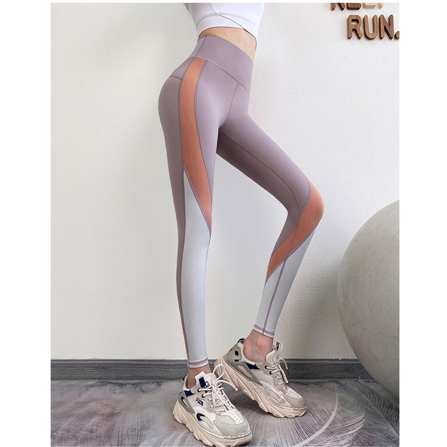 Quần Legging Tập Gym Nữ ❤️𝐇𝐀̀𝐍𝐆 𝐗𝐈̣𝐍❤️ Họa Tiết Phối Màu Co Giãn Cạp Cao Nâng Mông 𝐆𝐘𝐌𝐒𝐓𝐎𝐑𝐄 030