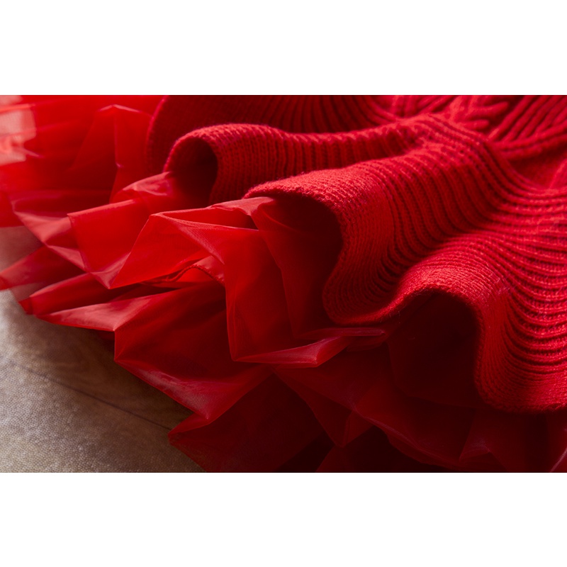 Đầm Dệt Kim Tay Dài Thời Trang Thu Đông Cho Bé Gái