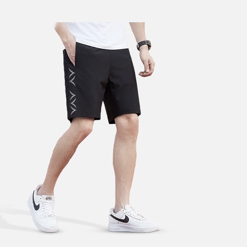 Quần short nam TFUN Quần đùi nam thể thao đẹp mã TT21 dáng lửng trơn ngắn vải gió bó phong cách Hàn Quốc