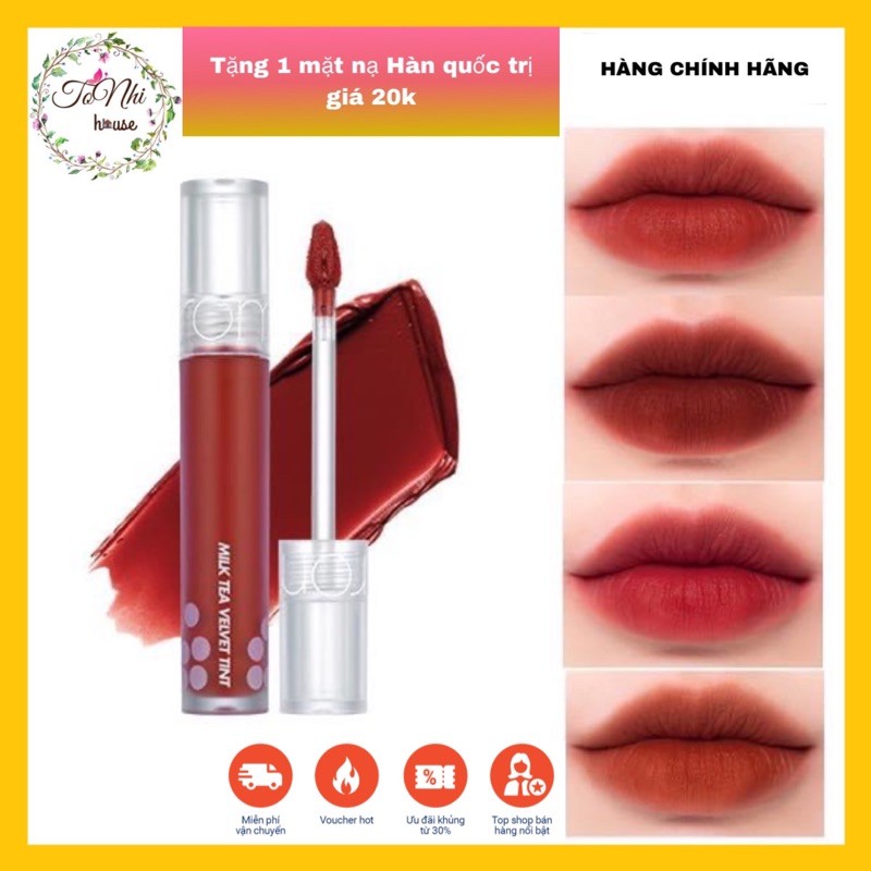 Son Kem Lì, Mịn Mượt Như Nhung Romand Milk Tea Velvet Tint