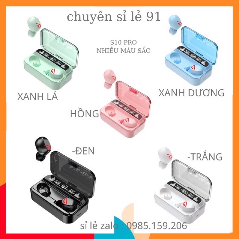 Tai nghe bluetooth gaming S10 Pro cao cấp, cảm ứng, hỗ trợ đàm thoại, nghe nhạc, kiêm sạc dự phòng 2200mAh -Bh 12 Tháng