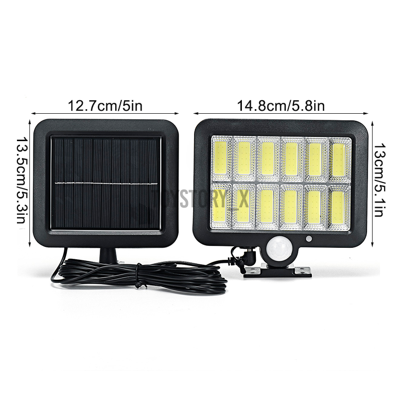 Đèn Led Năng Lượng Mặt Trời 120cob Cảm Biến Chuyển Động 3 Chế Độ Chống Thấm Nước