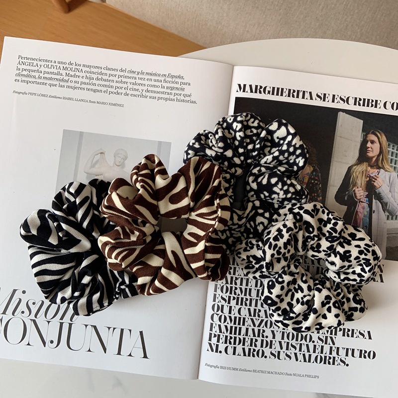 Dây buộc tóc họa tiết ngựa vằn/báo thời trang mới d20112302