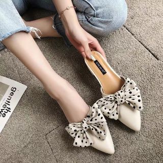 ] Giày sục nơ chấm bi siêu xinh