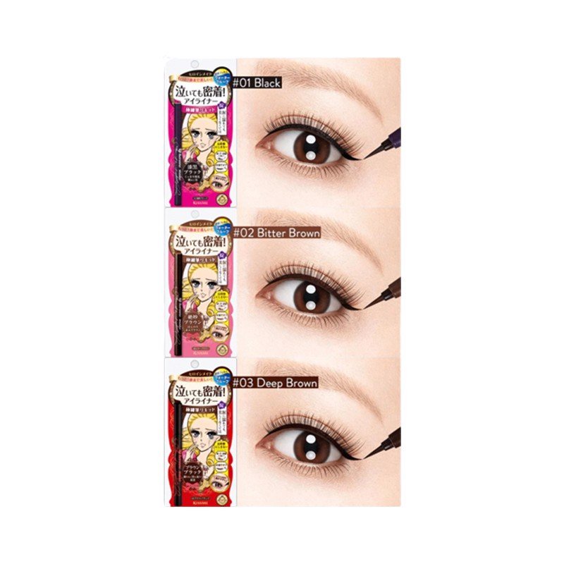 Bút kẻ mắt nước KISSME Heroine Make Smooth Liquid Eyeliner Super Keep siêu mượt không trôi 6 nét mảnh 0.1mm