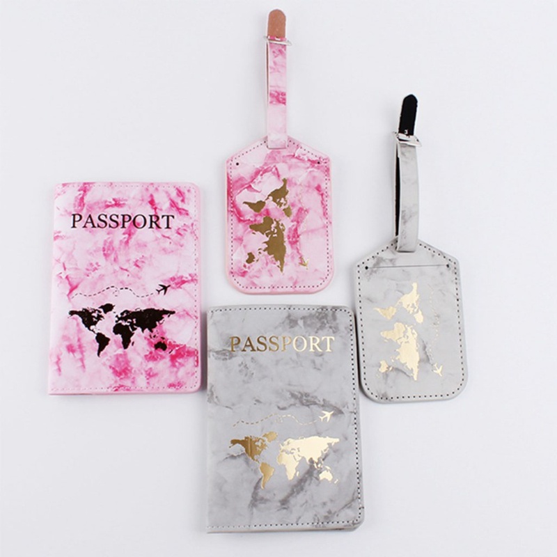 QQ Vỏ Bọc Hộ Chiếu Bằng Da PU Kèm Thẻ Đánh Dấu Hành Lý