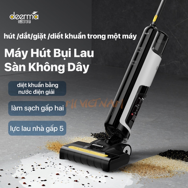 Máy lau nhà diệt khuẩn không dây Deerma VX100 máy hút bụi Diệt khuẩn nano 99% Vệ sinh khô và ướt