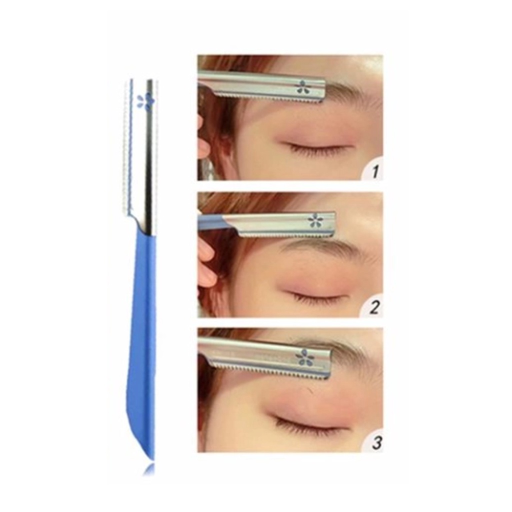 Dao cạo chân mày, lông mặt KAI - cán Xanh