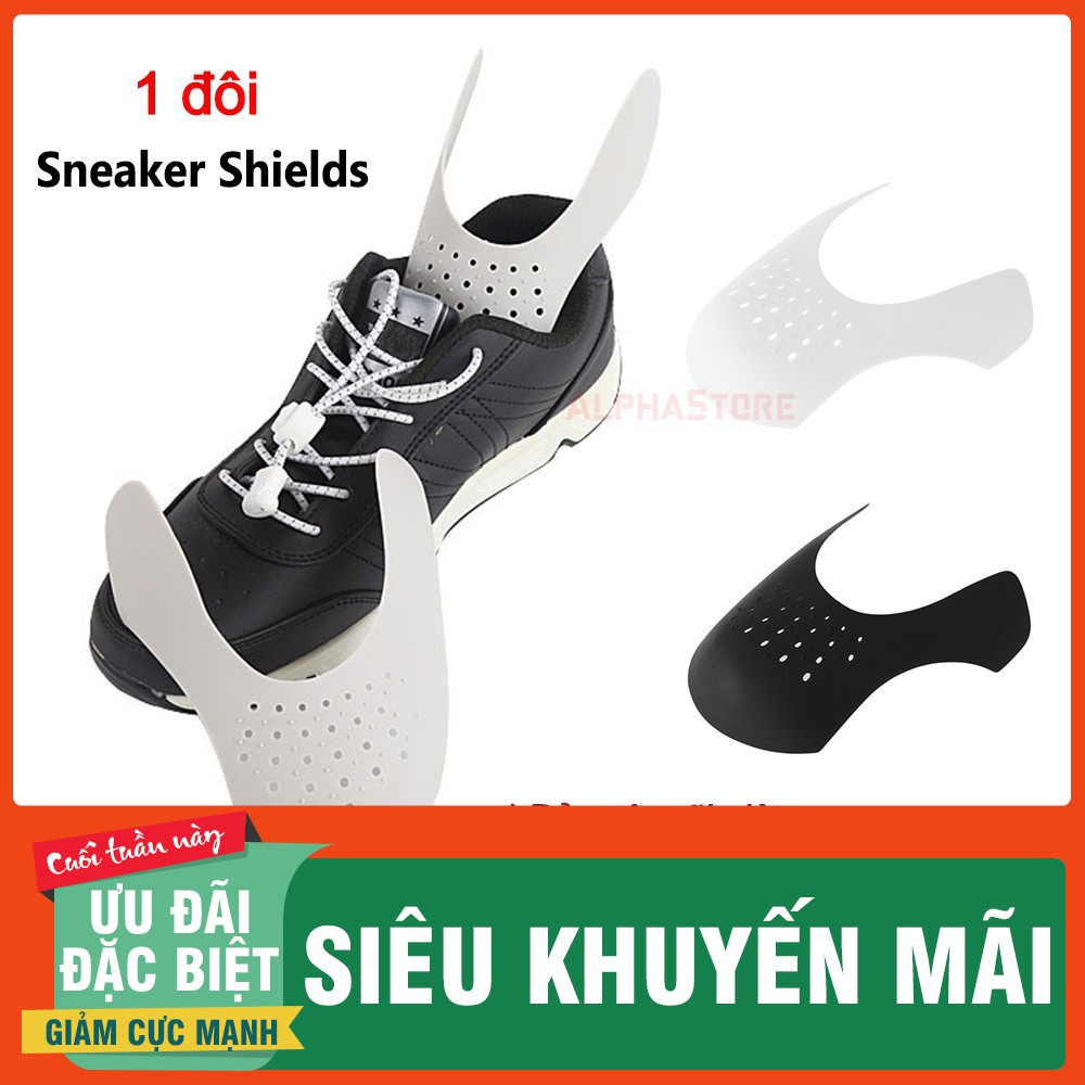 Bộ Lót Bảo Vệ Mũi Giày Shoe Shield (Loại 1, Nhựa Mềm) - Miếng Độn Chống Nhăn, Giữ Dáng Mũi Giầy Thể Thao Sneaker Shield