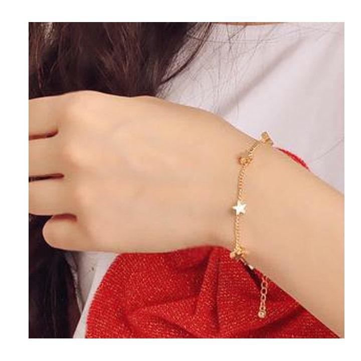 Vòng tay CHUỖI SAO MAY MẮN lắc tay vàng thời trang nữ sang chảnh thanh lịch