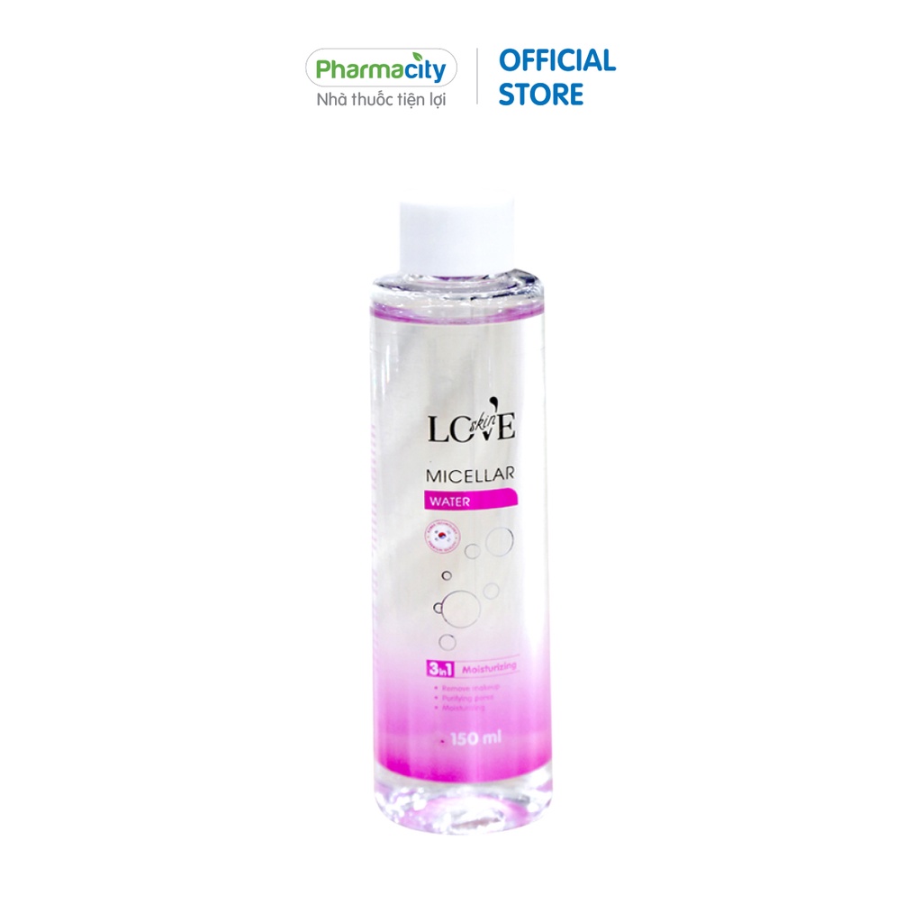 Nước tẩy trang Pharmacity micellar water Love Skin 150ml