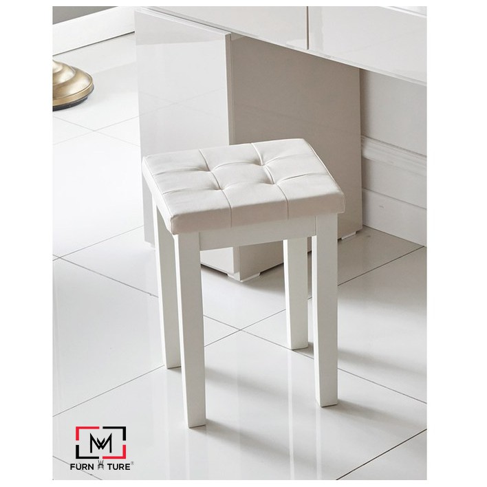 Ghế bàn trang điểm bọc nệm da thương hiệu MW FURNITURE - nội thất trang trí