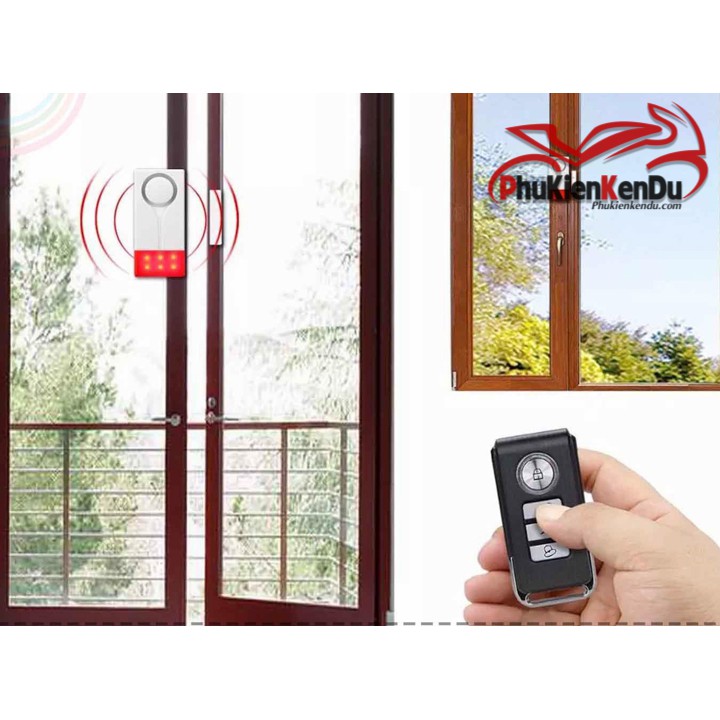 THIẾT BỊ BÁO ĐỘNG, BÁO KHÁCH, CHỐNG TRỘM CẠY CỬA, ĐẬP CỬA CÓ CẢM BIẾN RUNG + REMOTE ĐIỀU KHIỂN TỪ XA THÔNG MINH KS-SF18R