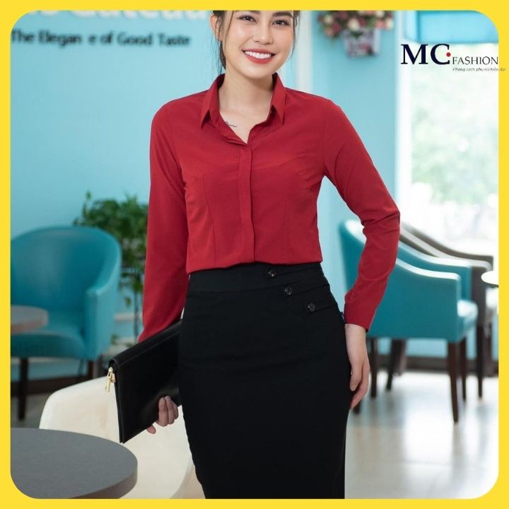 Áo Sơ Mi Nữ Đẹp MC Fashion A198 Silk Lụa Mềm Mịn Mát Không Nhăn Thông Thoáng Thấm Hút Mồ Hôi Tốt