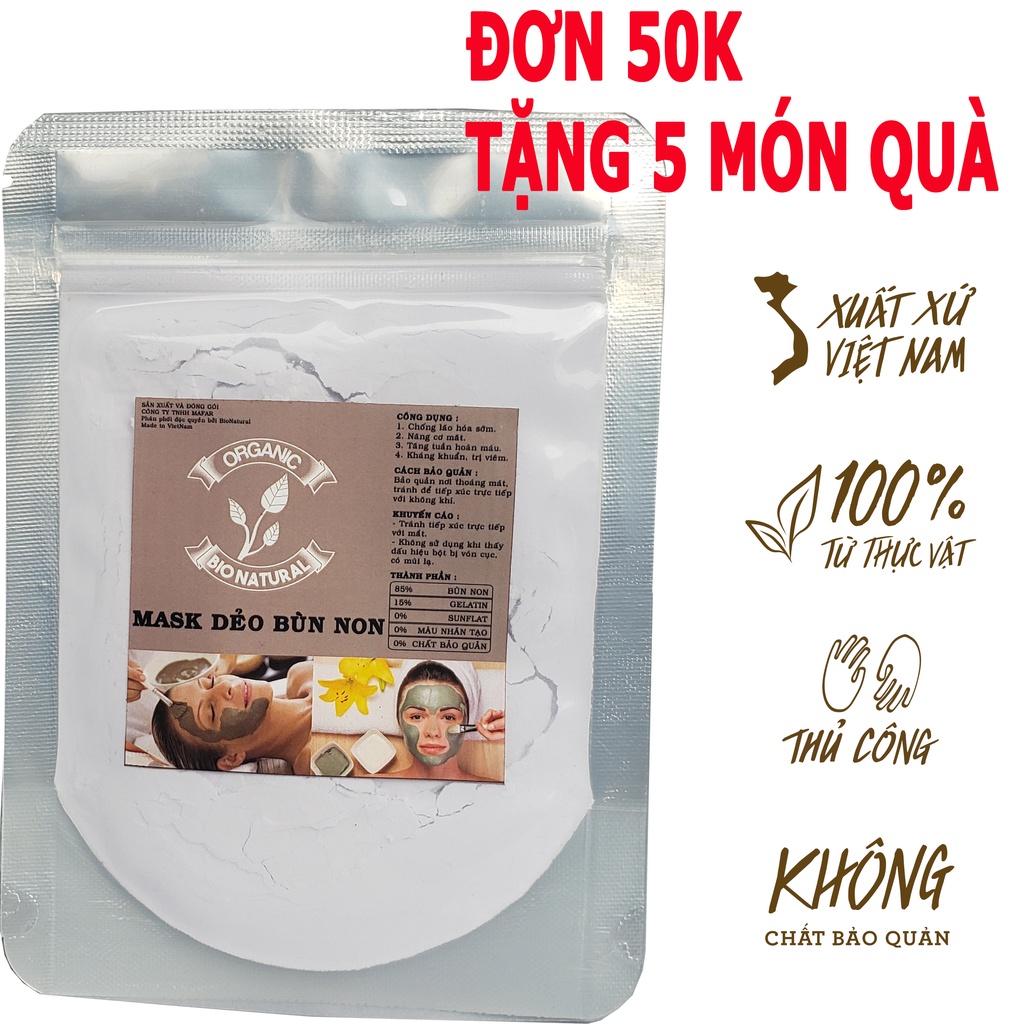 Bột Đắp Mặt Nạ Thiên Nhiên Dẻo Bùn Non (Handmade)