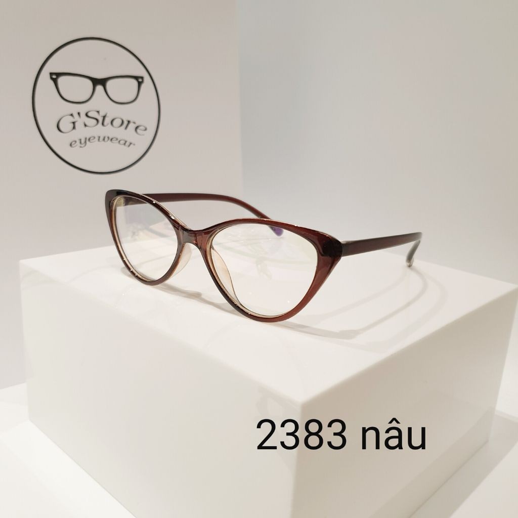 Gọng kính cận mắt mèo nhựa dẻo thời trang nữ Gstore 2383 nhiều màu - Lọc ánh sáng xanh | BigBuy360 - bigbuy360.vn