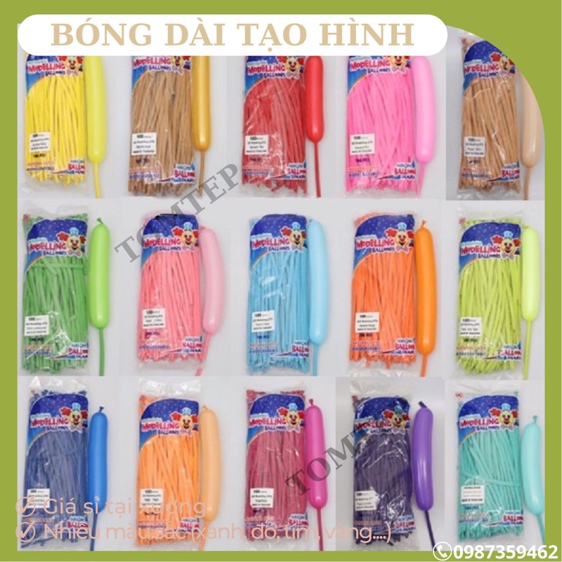bịch 100 bóng dài tạo hình nghệ thuật Thái Lan hàng chuẩn, chuyên sỉ sll