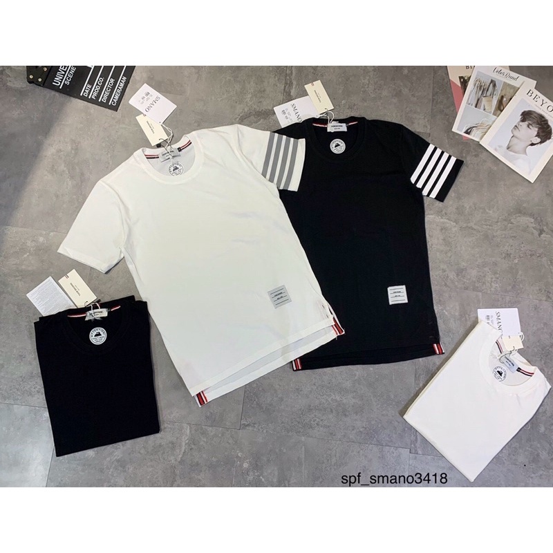 Áo Thun Nam THOM BROWN Vải Cotton Co Dãn Thoáng Mát AE3418