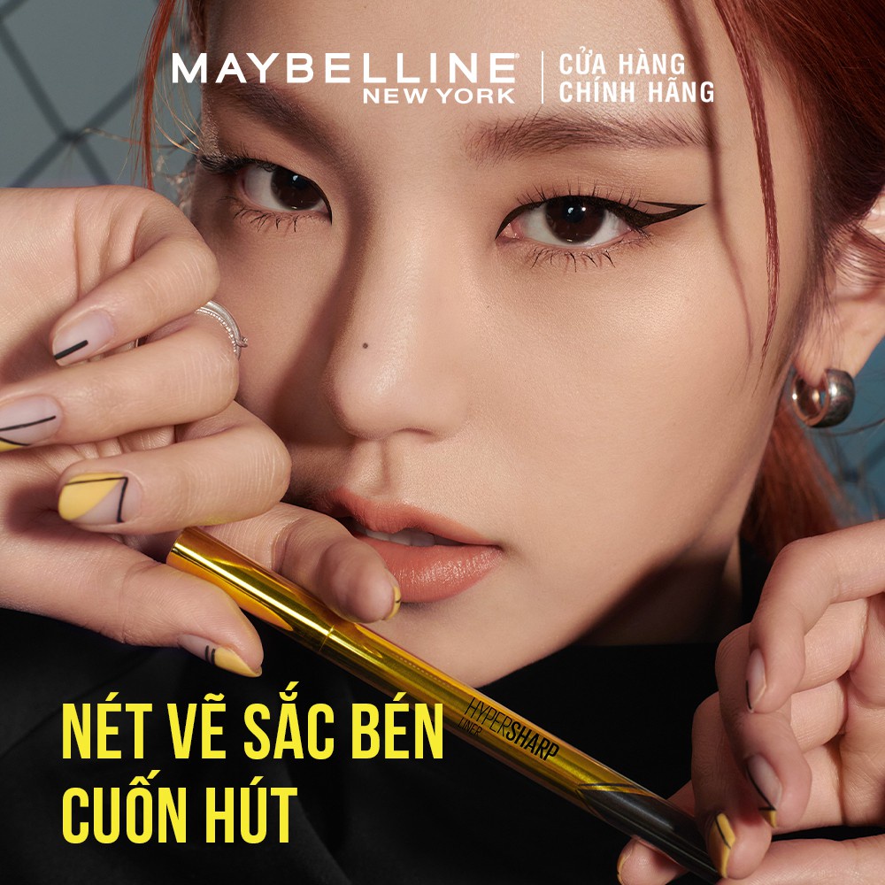 Kẻ Mắt Maybelline Bút Lông Siêu Mảnh Chống Trôi - Hyper Sharp Màu ( Đỏ Đen , Vàng Đen )