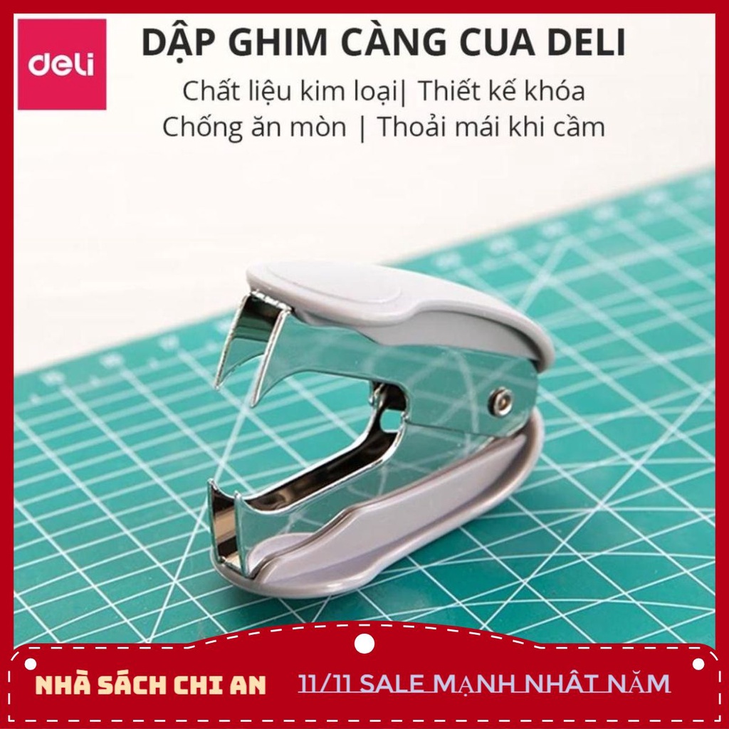 Nhổ ghim 10# Deli 24/6 26/6, Đen, xanh, xám - 1 cái E0232