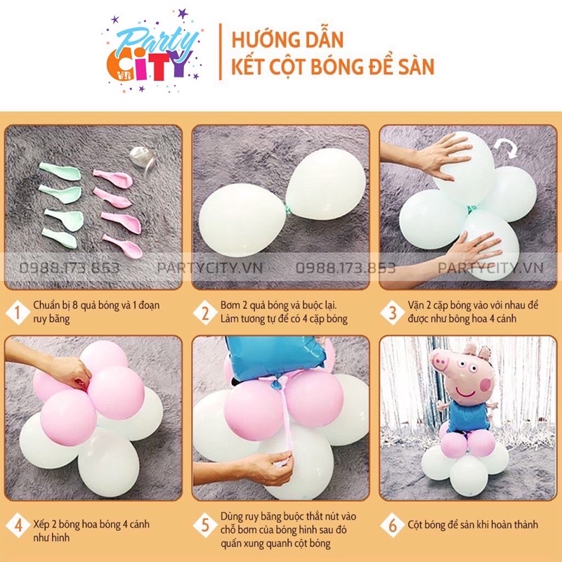 Set Bóng Trang Trí Sinh Nhật, Thôi Nôi Đơn Giản Tại Nhà Cho Bé Trai Gái