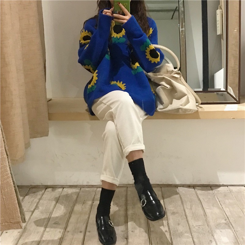 Áo len Hoa hướng dương 3 màu