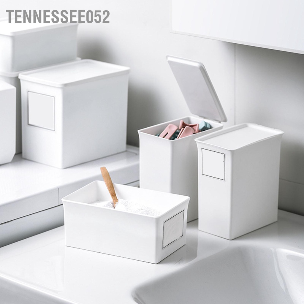 Tennessee052 Hộp đựng bột giặt Gia dụng Bột Hạt chống bụi Có nắp đậy