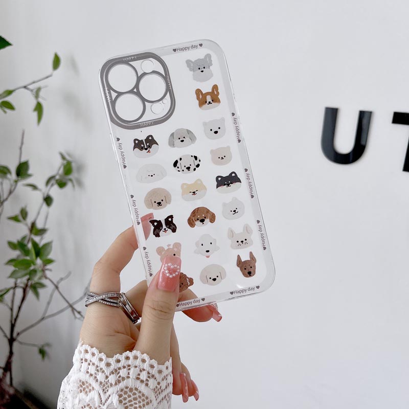 Ốp Điện Thoại TPU Silicon Mềm Chống Sốc Chống Bụi Hình Chú Cún Cho IPhone Case 13 11 12 Pro Max 7 8 Plus X XR XSMAX