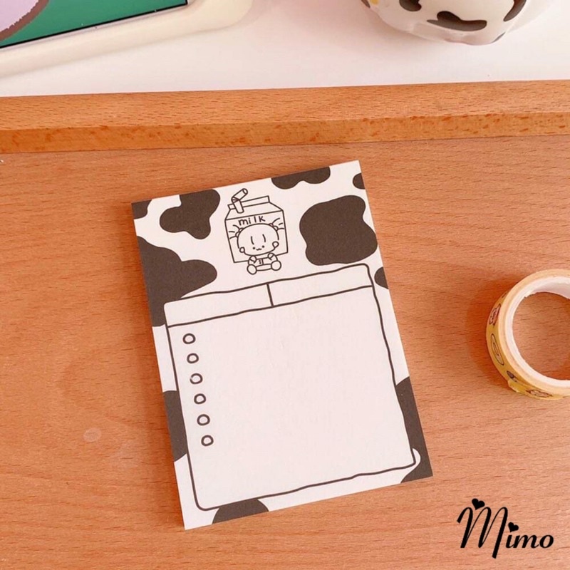 Giấy note, giấy ghi chú cute văn phòng phẩm hình cô gái 80 tờ có dính kích thước 11*8cm