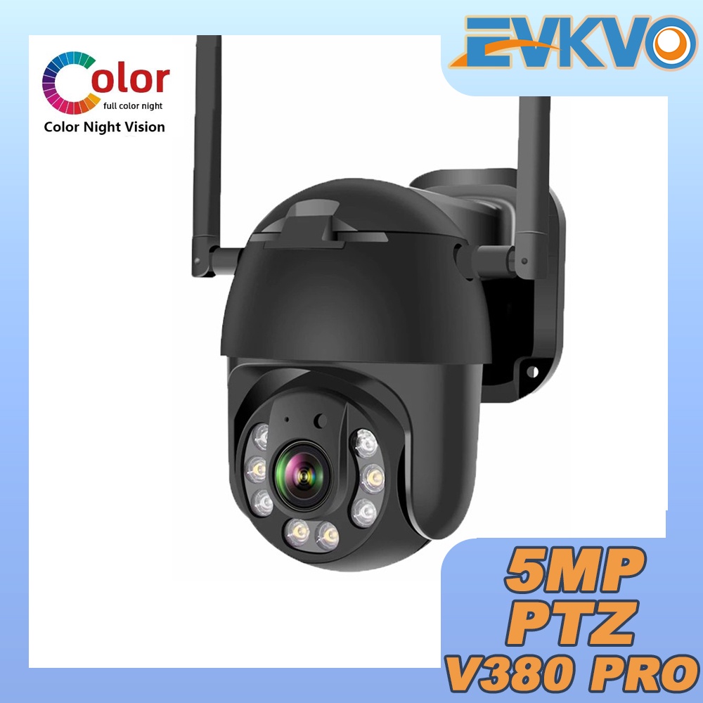 EVKVO - V380 PRO APP 5MP WIFI CCTV Camera Wireless Outdoor PTZ IP Camera CCTV Surveillance Camera