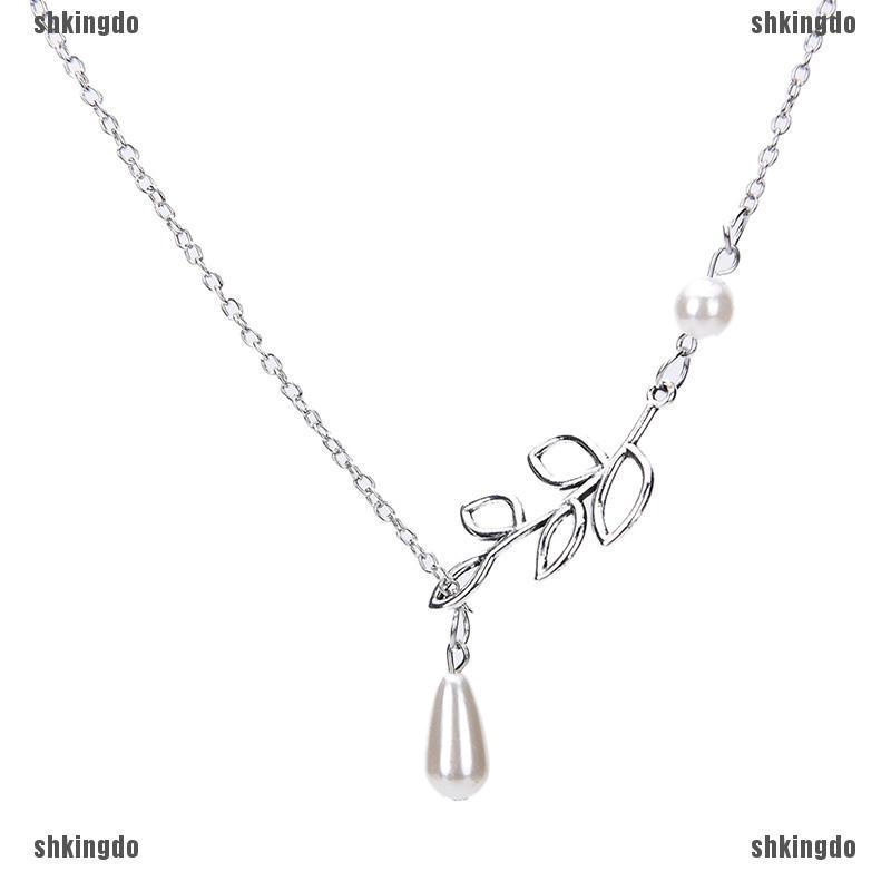 Dây chuyền ngọc trai đính đá quý thời trang