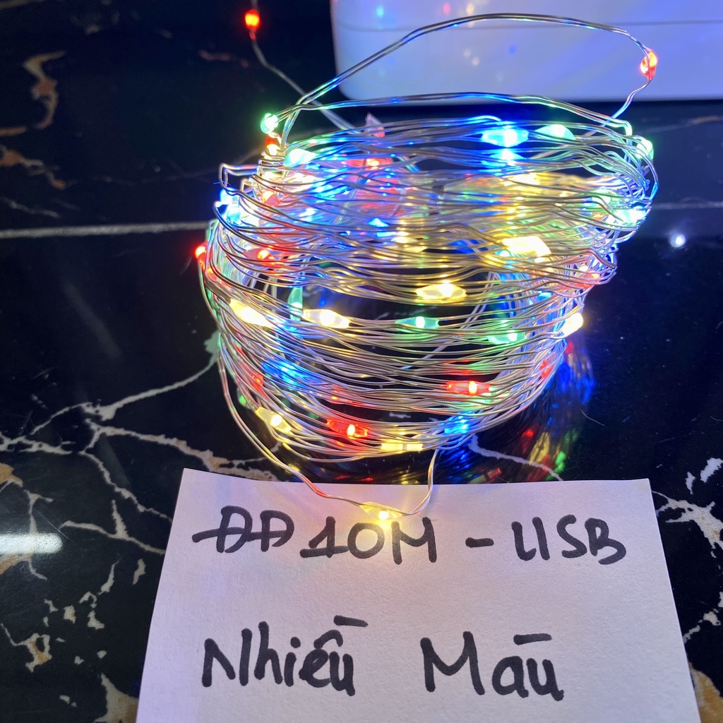 Dây Đèn Led Trang Trí Đom Đóm 10 Mét 100 Bóng Chipsbling Fairy Light Không Chớp