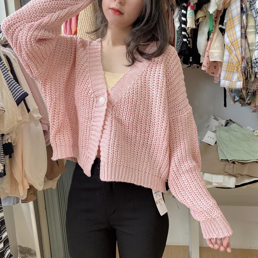 Khoác len lửng khuy to 65181, 65185