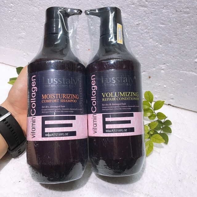 [Mỹ Phẩm Hồng Sơn] Cặp Gội Xả LUSTALY 800ml x2