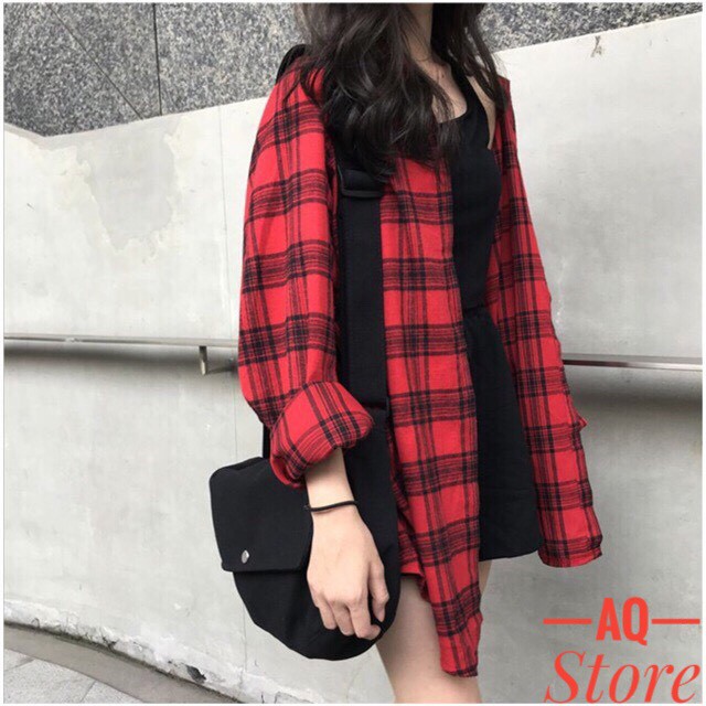 Áo chống nắng Nam Sơ Mi Flannel Caro Nam Nữ FREESHIP+QUÀ TẶNG Áo sơ mi caro đi nắng Nữ Cực Chất Nhiều Mẫu Phon