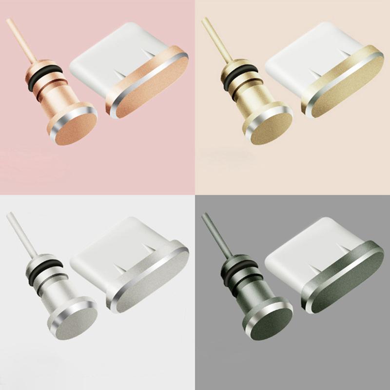For Type-C Charging Port Earphone Jack USB Dust Plug Set