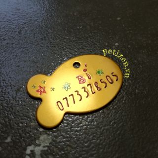 Bộ Thẻ tên cá kèm vòng cổ chuông cho Mèo