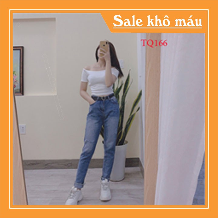 Quần baggy jean nữ JL JohnsonLi lưng cao dáng rộng,kết nút | BigBuy360 - bigbuy360.vn