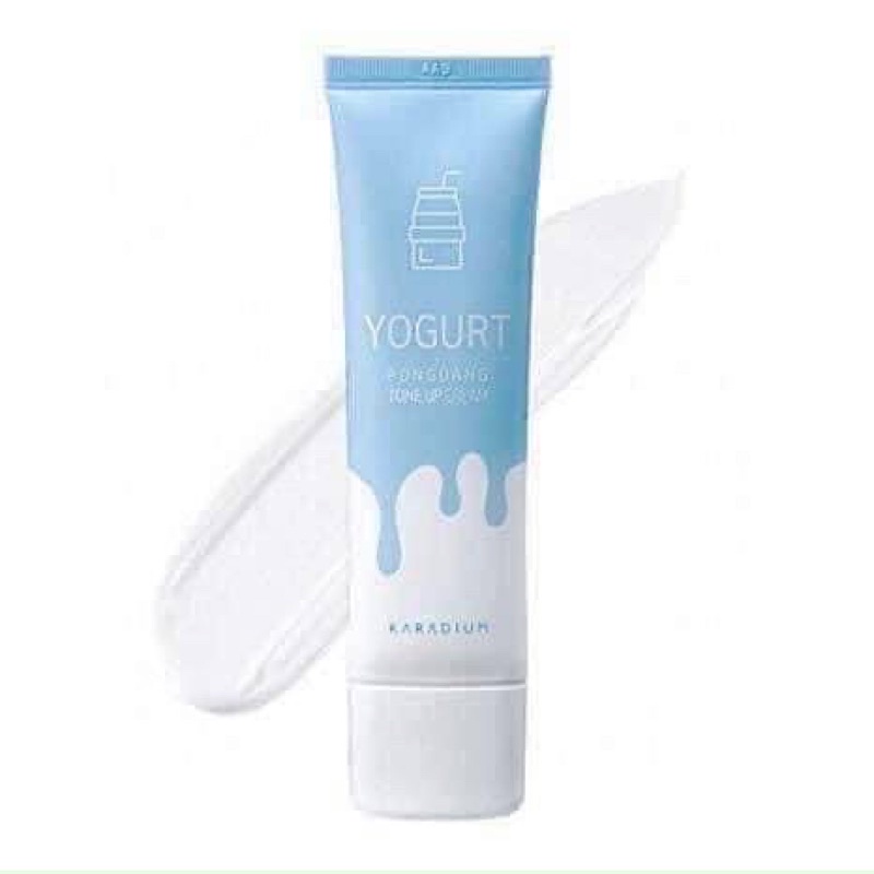 Kem lót tạo hiệu ứng căng bóng Glow Karadium Tone Up Cream Yogurt Pongdang Hàn Quốc