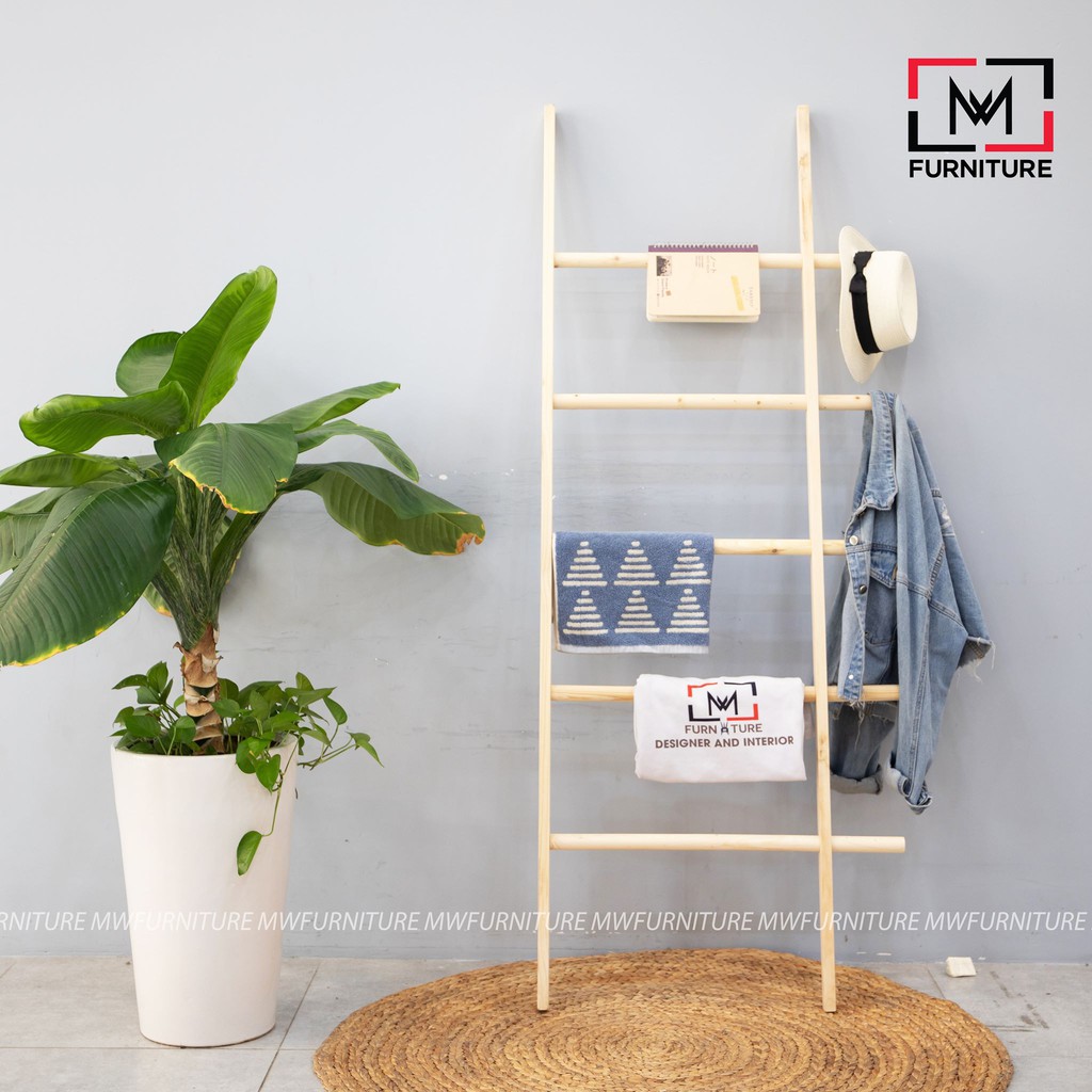 Combo 2 thang treo trang trí đa năng hàn quốc thương hiệu MW FURNITURE - Nội thất trang trí